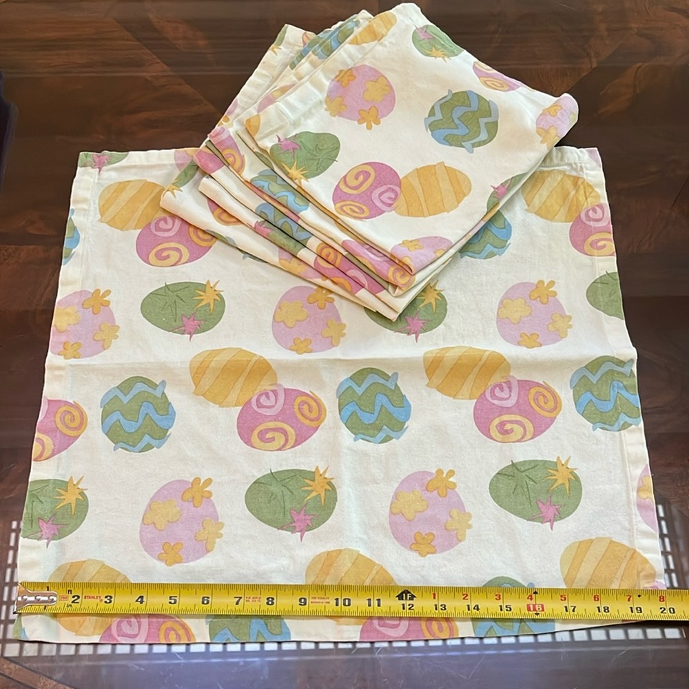 Tag Easter print cotton napkins set of 6